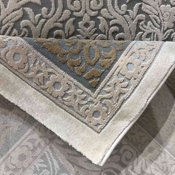 MILAS Turkish rug 9761B gray cream size 100*200