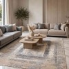 MILAS Turkish rug 9295C gray cream size 150*220