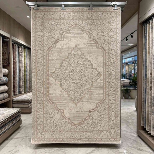 سجاد تركي ميلاس 9298E بيج كريم مقاس 150*230