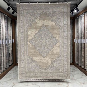 سجاد تركي ميلاس 9298E رصاصي كريم مقاس 50*80