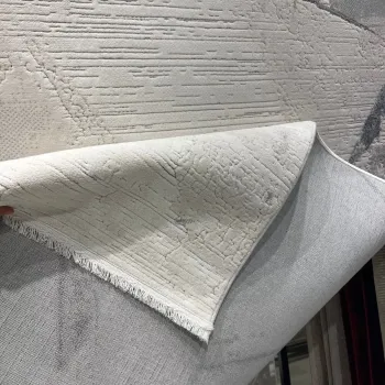 سجاد تركي برل 42816A كريم سماوي مقاس 50*80
