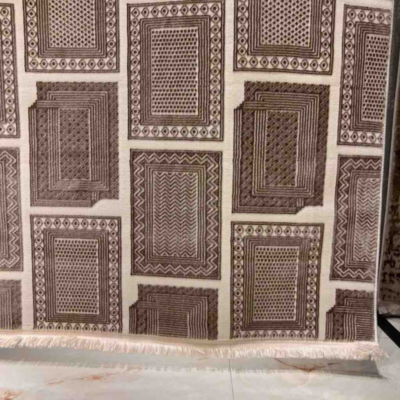 Modern Turkish Hotel Rug Novex 40383B Beige Size 50*80
