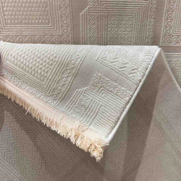 Modern Turkish Hotel Rug Novex 40383B Light beige Size 100*200