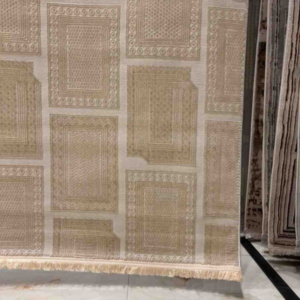 Modern Turkish Hotel Rug Novex 40383B new beige Size 50*80