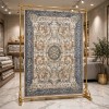 Turkish Bohemian RADA Rug KR12C BEIGE MULTI AQUA Size 150*220
