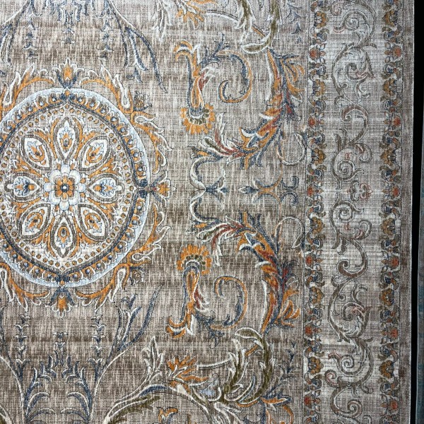 Turkish Bohemian RADA Rug KR12C Dark beige Size 150*220