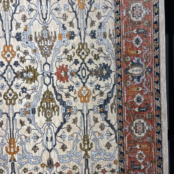 سجاد بوهيمي تركي رادا KP77C بيج مولتي روز مقاس 50*80