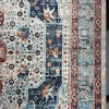 Turkish Bohemian RADA Rug KP81B CREAM Dark BLUE Size 100*200