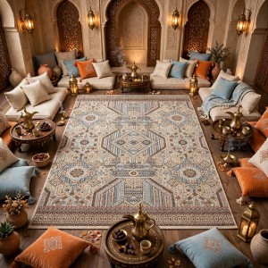 Turkish Bohemian RADA Rug KG87A Dark beige Size 300*400