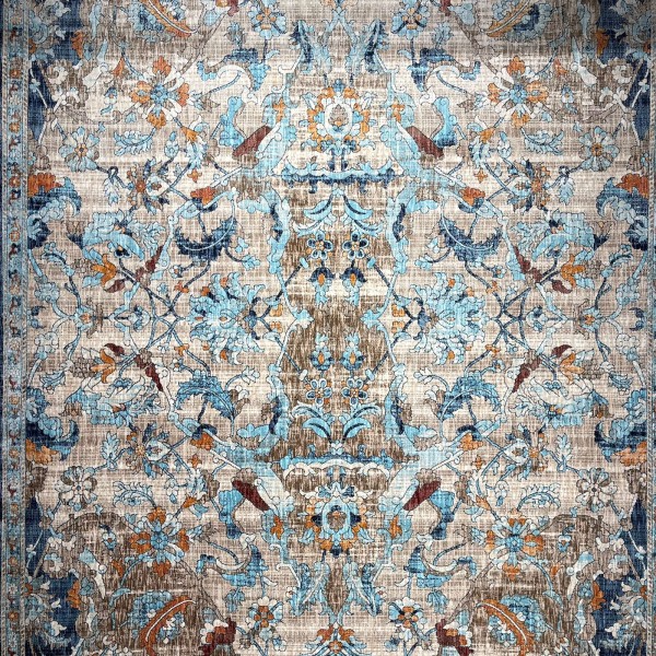 Turkish Bohemian RADA Rug KP97B Cream Dark beige Size 300*400