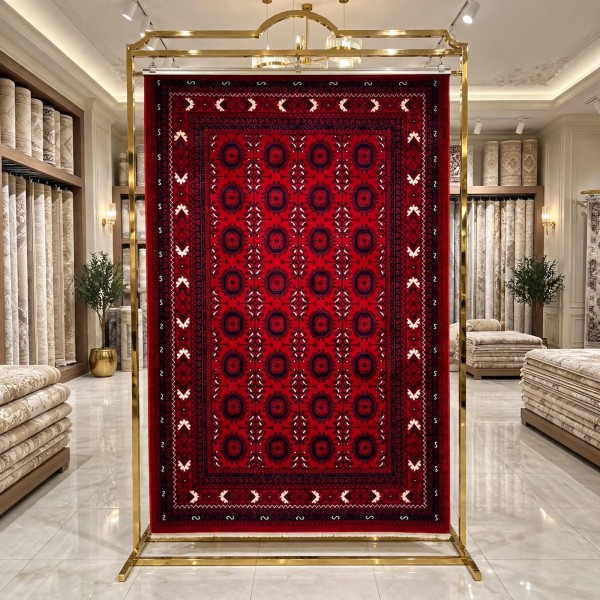 سجاد تركي سيلك نوماد B232A احمر كحلي مقاس 400*500