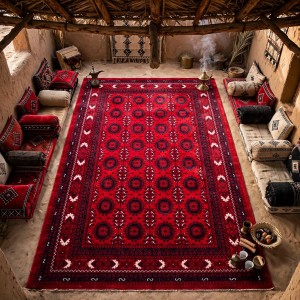 سجاد تركي سيلك نوماد B232A احمر كحلي مقاس 80*150