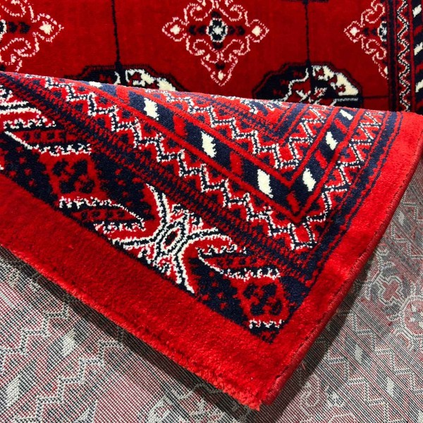 سجاد تركي سيلك نوماد B234A احمر كحلي مقاس 400*500