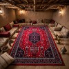 سجاد الهبه تركي سيلك نوماد B241A احمر كحلي مقاس 250*350