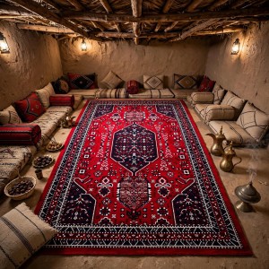 Turkish Silk Nomad Carpet B241A BORDO navy Size 300*400