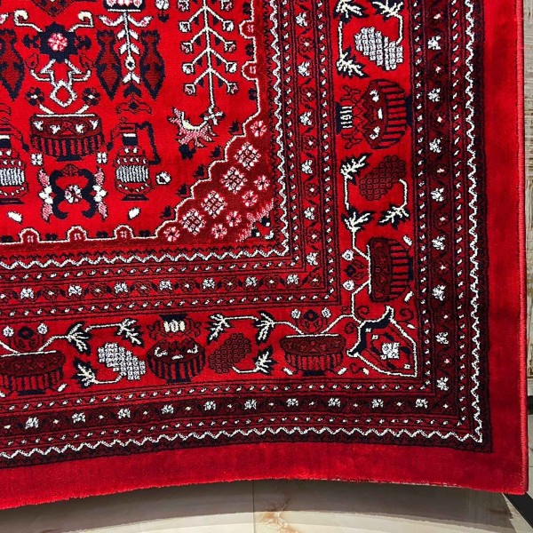 سجاد الهبه تركي سيلك نوماد B243A احمر كحلي مقاس 100*200