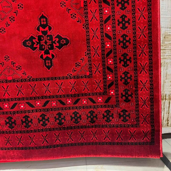 سجاد الهبه تركي سيلك نوماد C276A احمر اسود مقاس 150*220