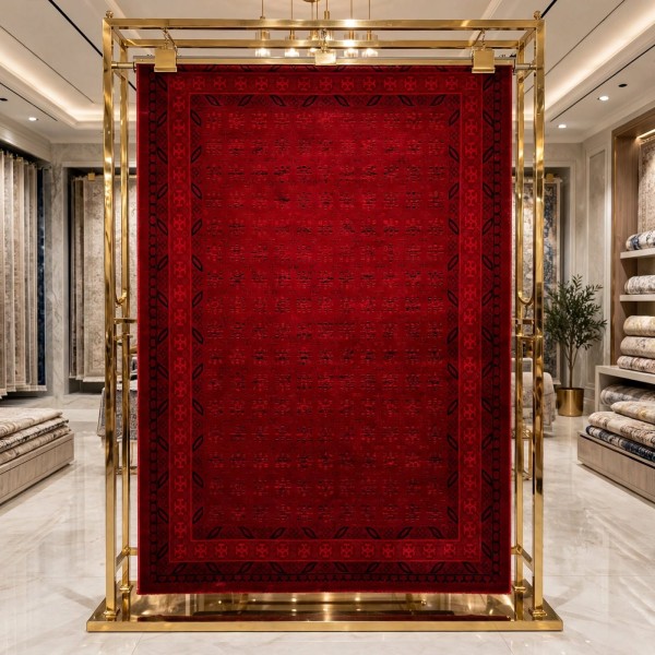 سجاد الهبه تركي سيلك نوماد C277A احمر اسود مقاس 100*200