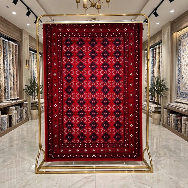 Turkish Silk Nomad Carpet C280A BORDO navy Size 100*200