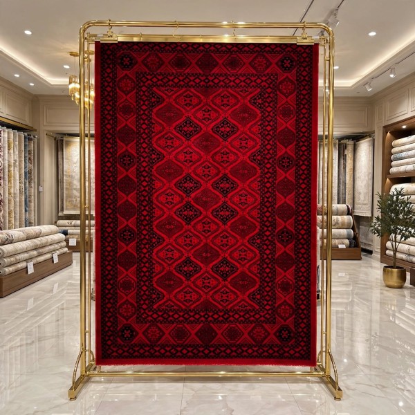 سجاد الهبه تركي سيلك نوماد C283A احمر اسود مقاس 150*220