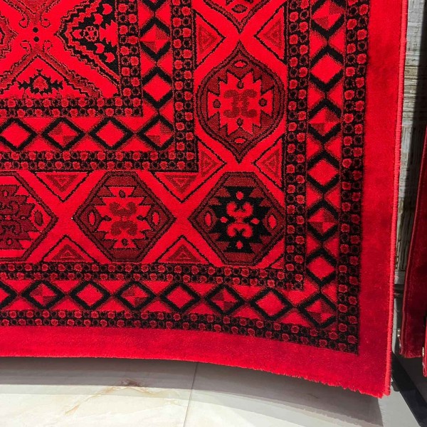 سجاد الهبه تركي سيلك نوماد C283A احمر اسود مقاس 150*220