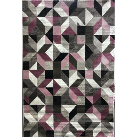 Turkish carpets Stark 73A pink with beige and black