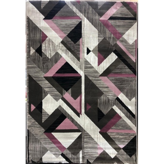 Turkish carpets Stark 84A pink with beige and black
