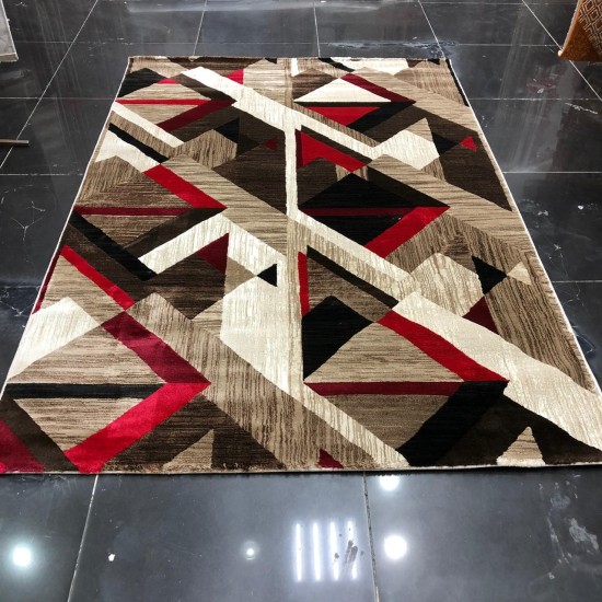 Turkish carpets Stark 84A red with beige and black