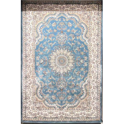 سجاد تركي سوبر شيراز P7242 سماوي مقاس 100*500