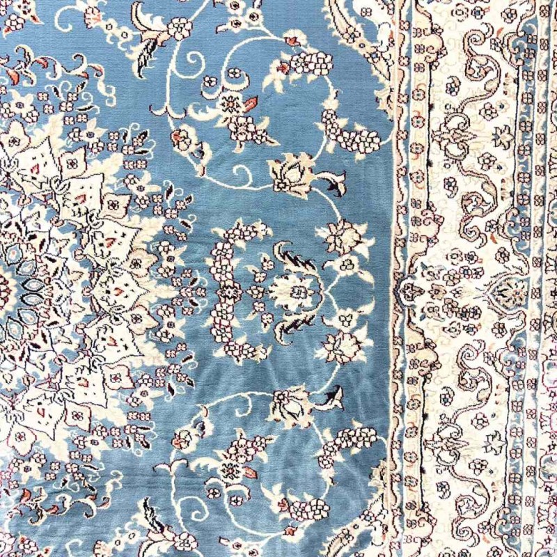 سجاد تركي سوبر شيراز P7242 سماوي مقاس 300*500