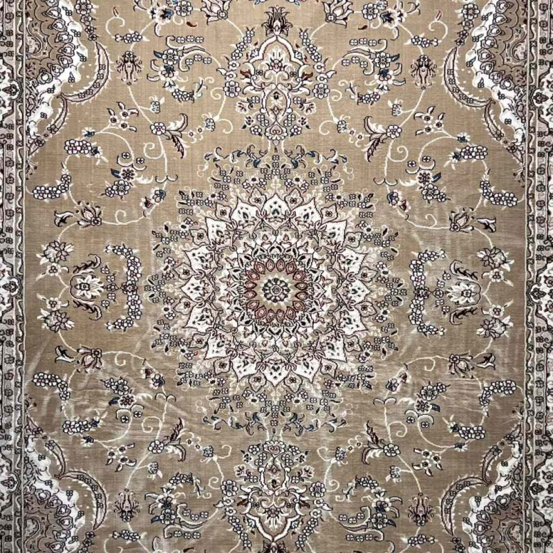 سجاد تركي سوبر شيراز P7242 بيج غامق مقاس 120*170