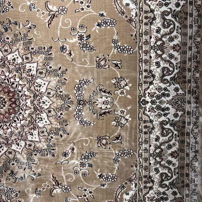 سجاد تركي سوبر شيراز P7242 بيج غامق مقاس 120*170