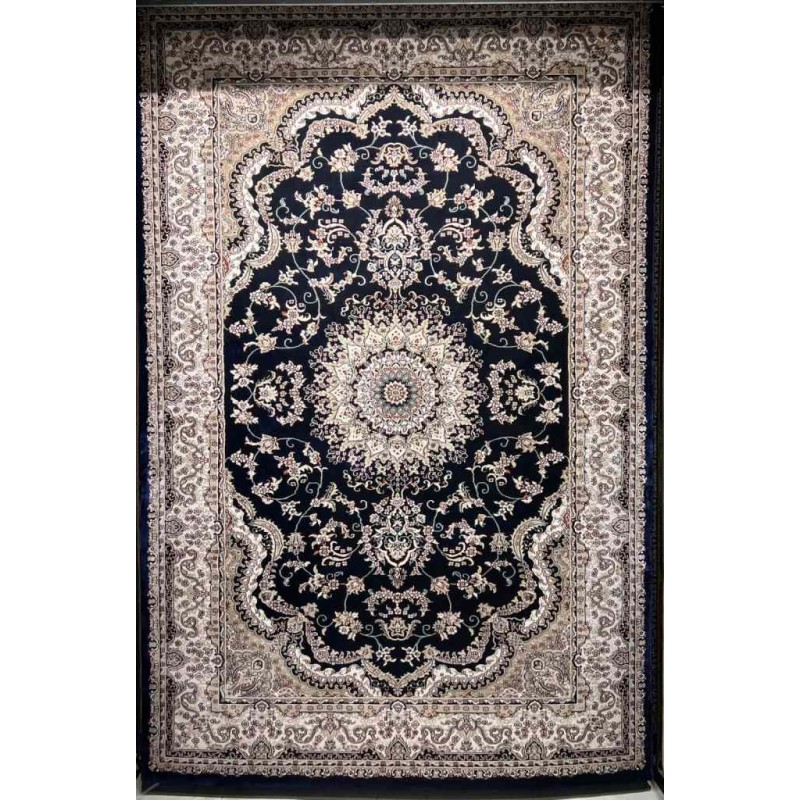 سجاد تركي سوبر شيراز P7242 كحلي مقاس 120*170