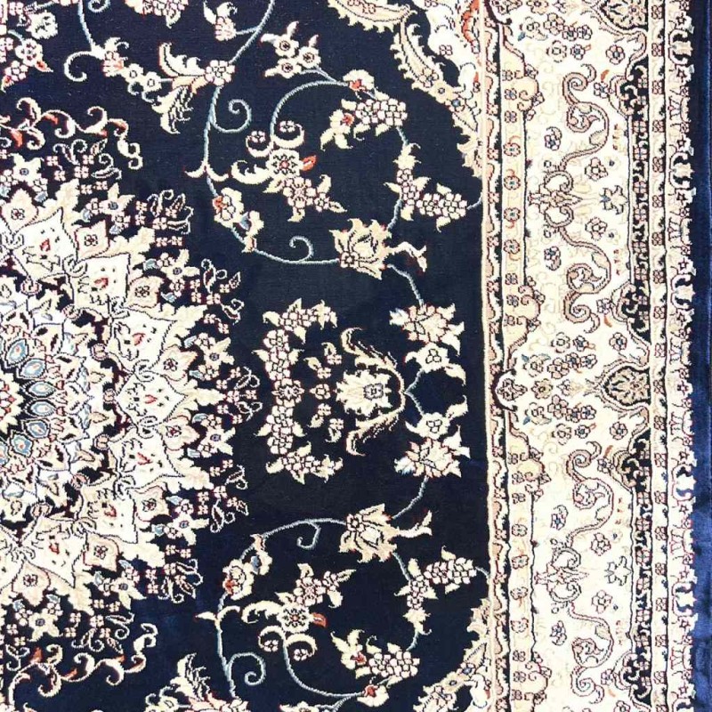 سجاد تركي سوبر شيراز P7242 كحلي مقاس 120*170