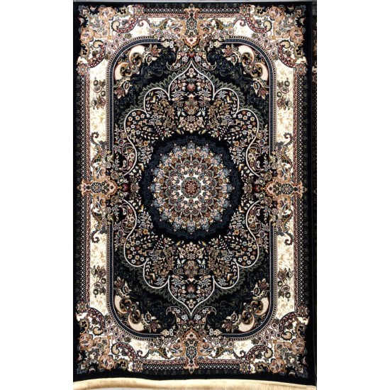 Turkish super-silk carpet 5407 navy