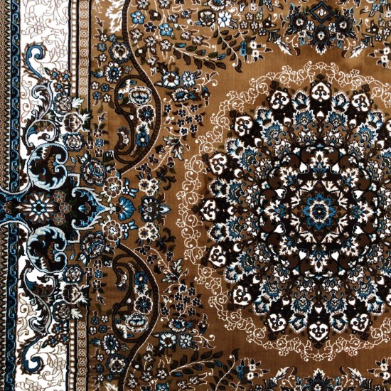 Turkish super-silk carpet 5407 light brown