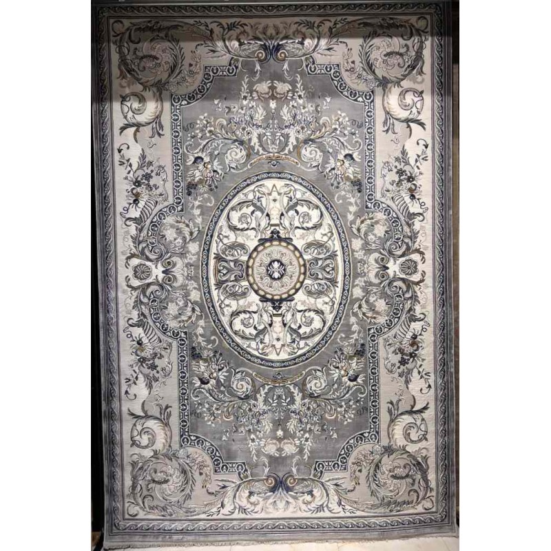 سجاد تركي تاج بلس كلاسيك ملكي قصور سميك ناعم رصاصي مقاس 150*220