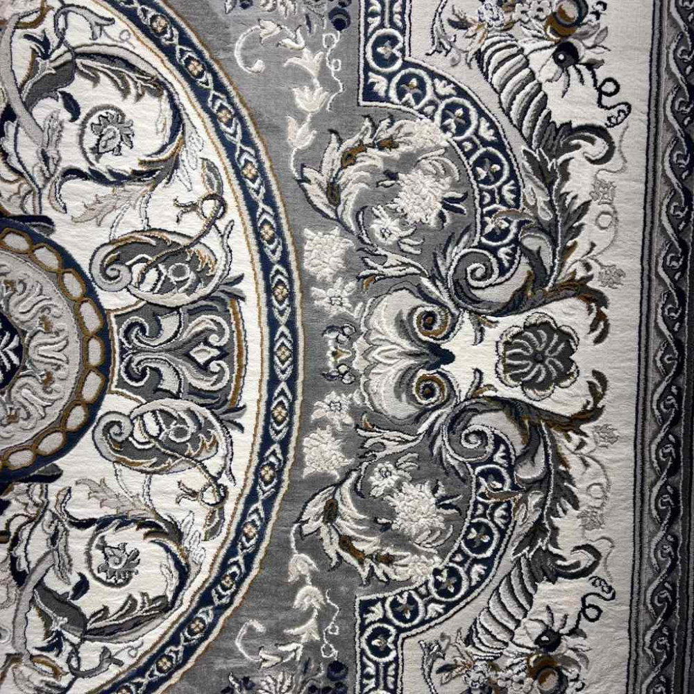 سجاد تركي تاج بلس كلاسيك ملكي قصور سميك ناعم رصاصي مقاس 250*350