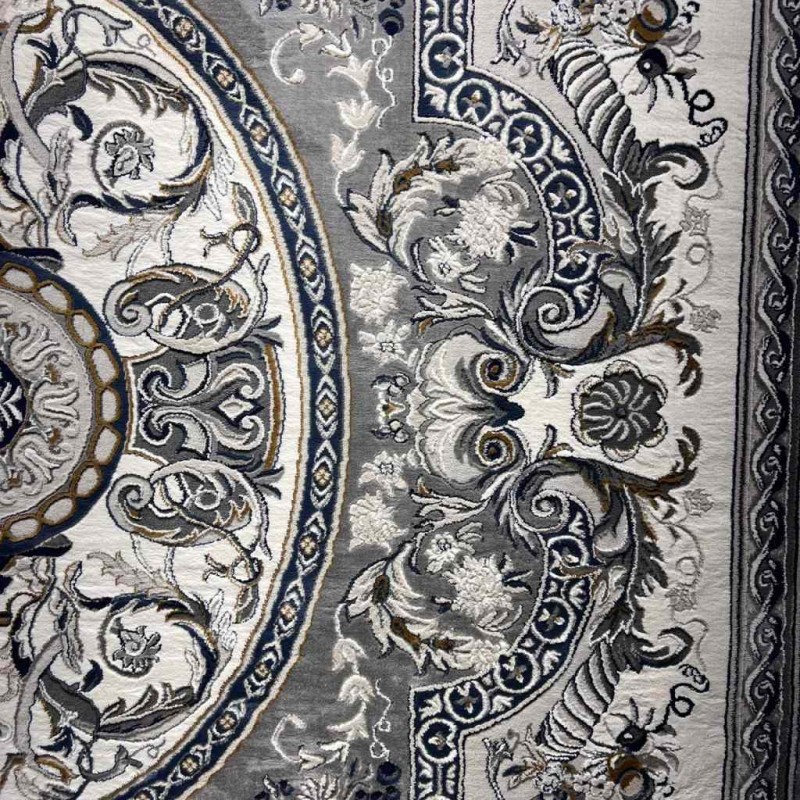 سجاد تركي تاج بلس كلاسيك ملكي قصور سميك ناعم رصاصي مقاس 150*220