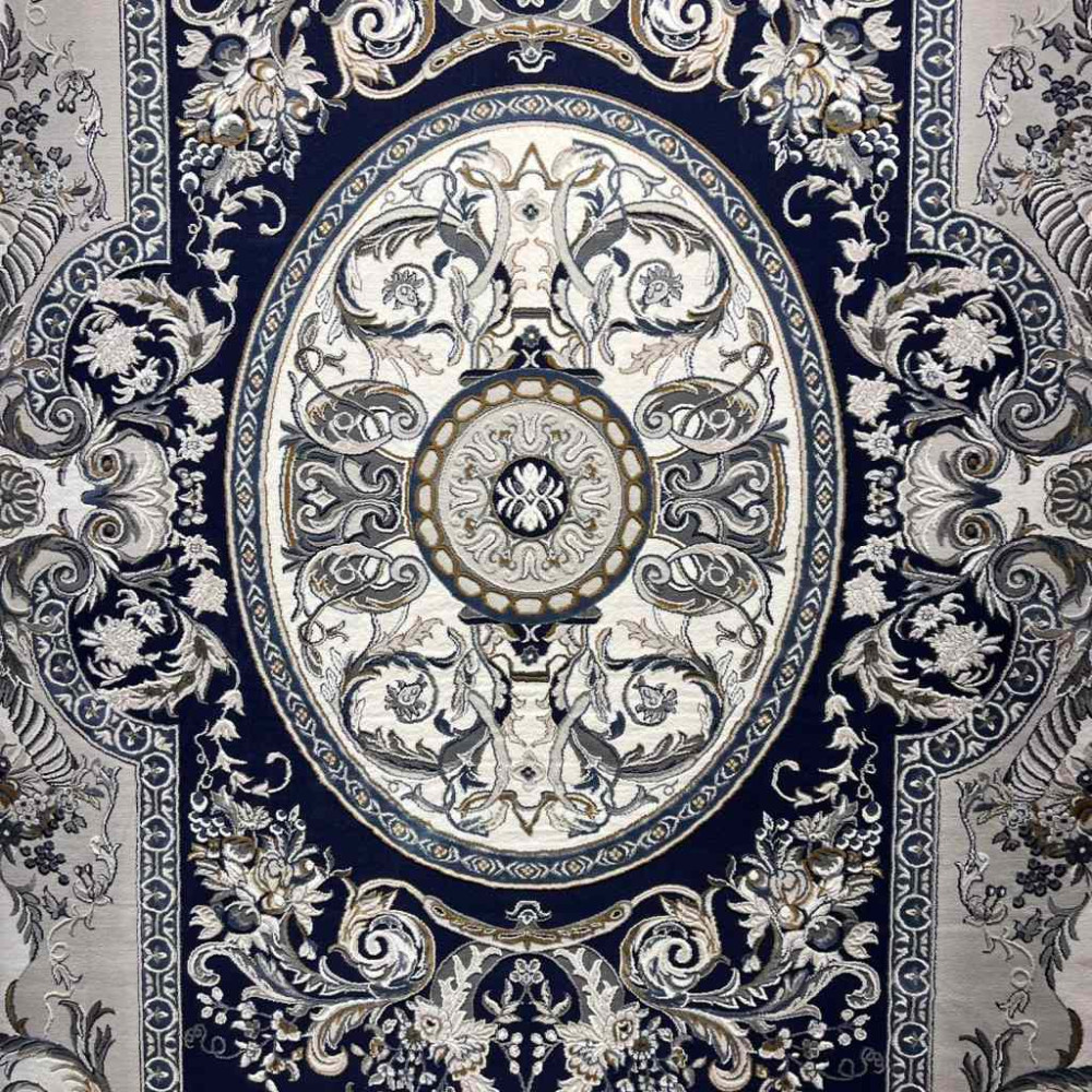 سجاد تركي تاج بلس كلاسيك ملكي قصور سميك ناعم كحلي مقاس 250*350