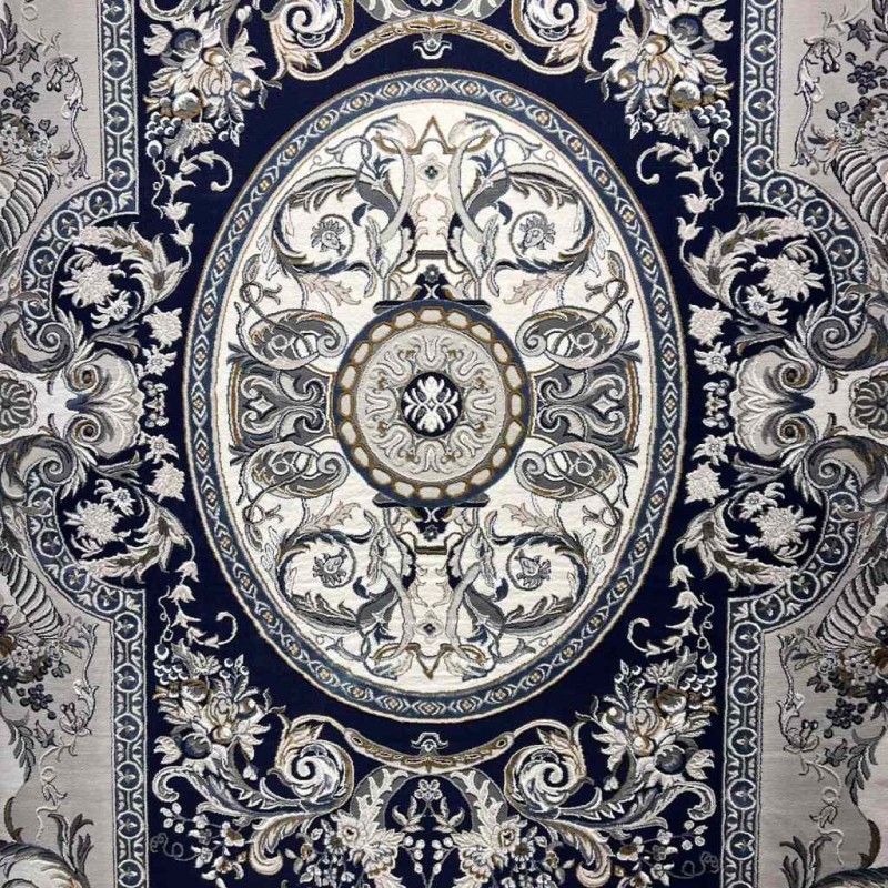 Turkish Taj Plus Classic Royal Palace Thick Soft Navy Size 100*200