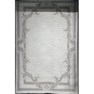 Fortax Turkish Rug 41498A Cream BLACK Round Size 200*200
