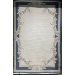 Fortax Turkish Rug 41498A Cream blue Round Size 200*200