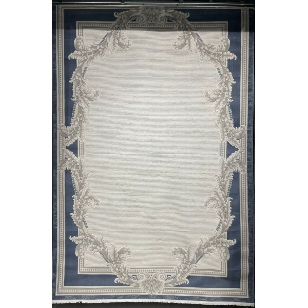 VORTAX Turkish rug 41498A CREAM blue size 100*300
