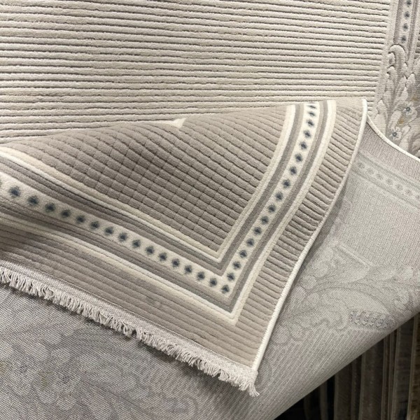 سجاد فورتاكس تركي 41498A كريم رصاصي مقاس 300*400