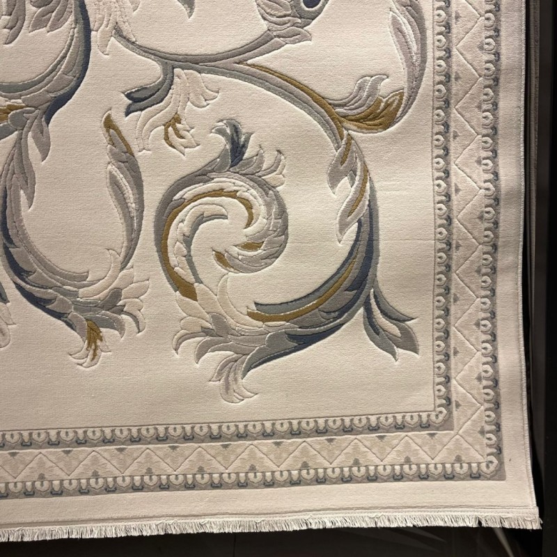 سجاد فورتاكس تركي 41748A كريم سماوي مقاس 50*80