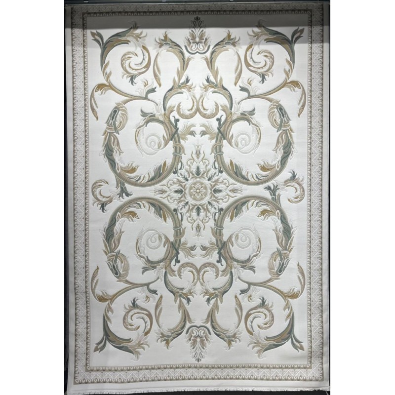 سجاد فورتاكس تركي 41748A كريم اخضر دائري مقاس 200*200