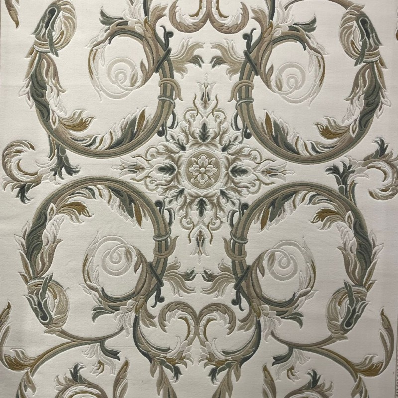 سجاد فورتاكس تركي 41748A كريم اخضر دائري مقاس 200*200
