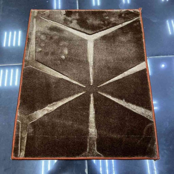 Chinese carpet Mercedes pattern brown 13 100*100