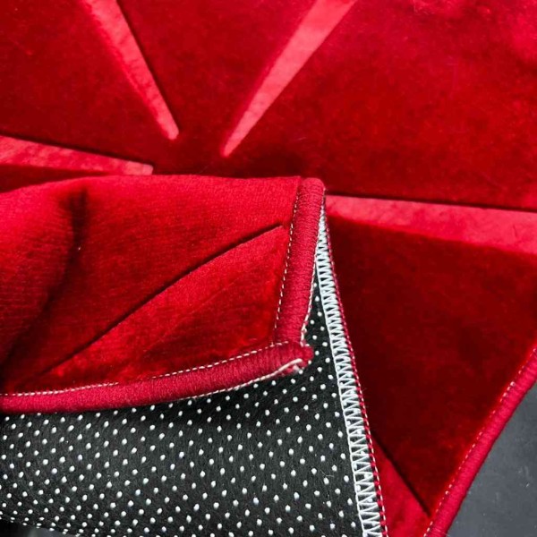 Chinese carpet red Mercedes pattern size 08 100*100